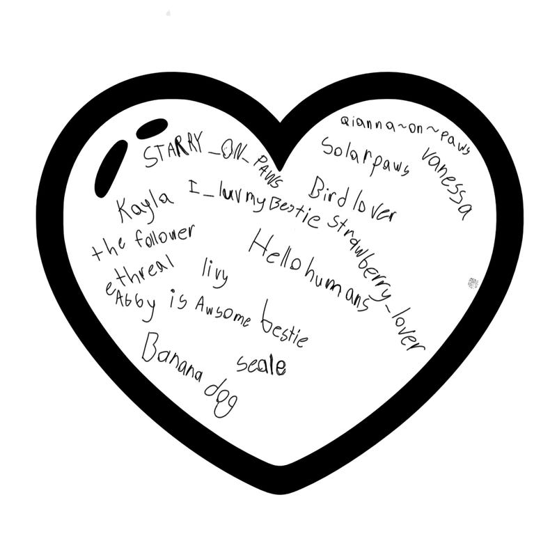 a blank heart