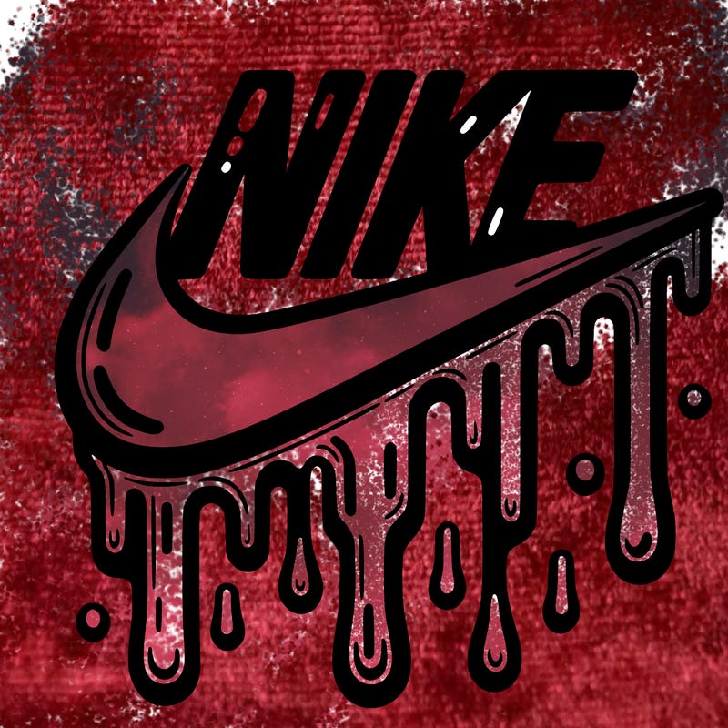 dripping nike logo