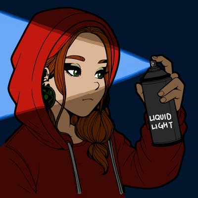 a realistic girl, spray painting