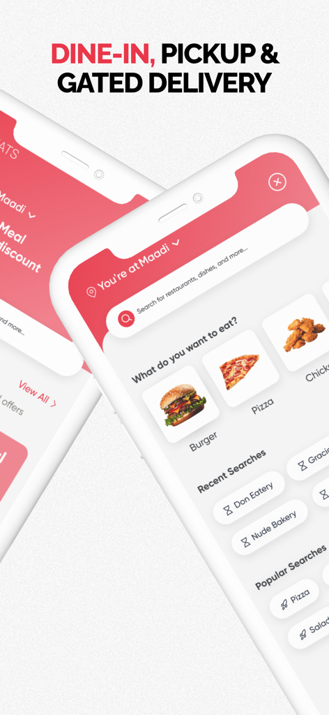 EZeats: A New Food Experience - EZeats mobile app interface showing food categories and delivery options