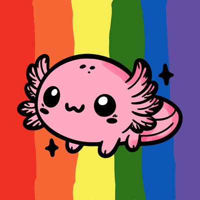 cute easy baby axolotl