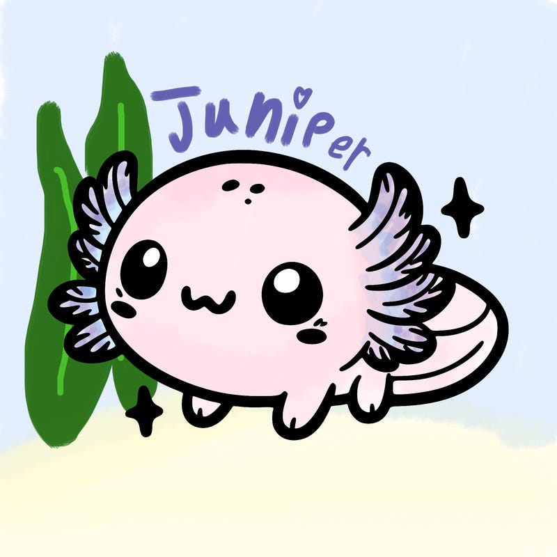 cute easy baby axolotl