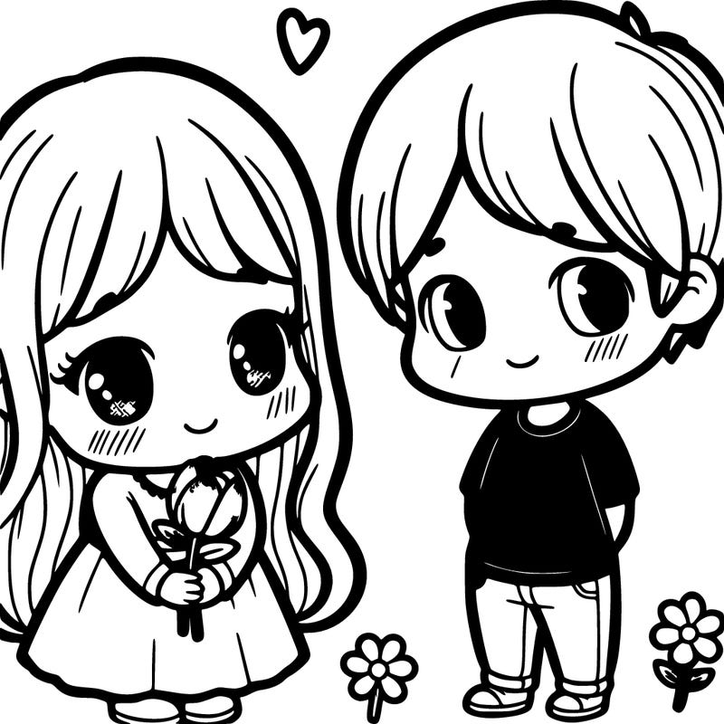 shy girl and a nice boy together