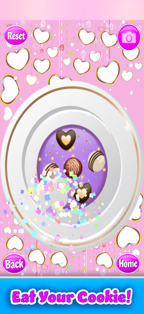 Cookie Maker & Cooking Games - A plate of decorated cookies with colorful sprinkles in a kids cooking game.