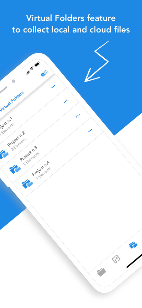 Virtual folders feature in Total Files Pro for organizing local and cloud files