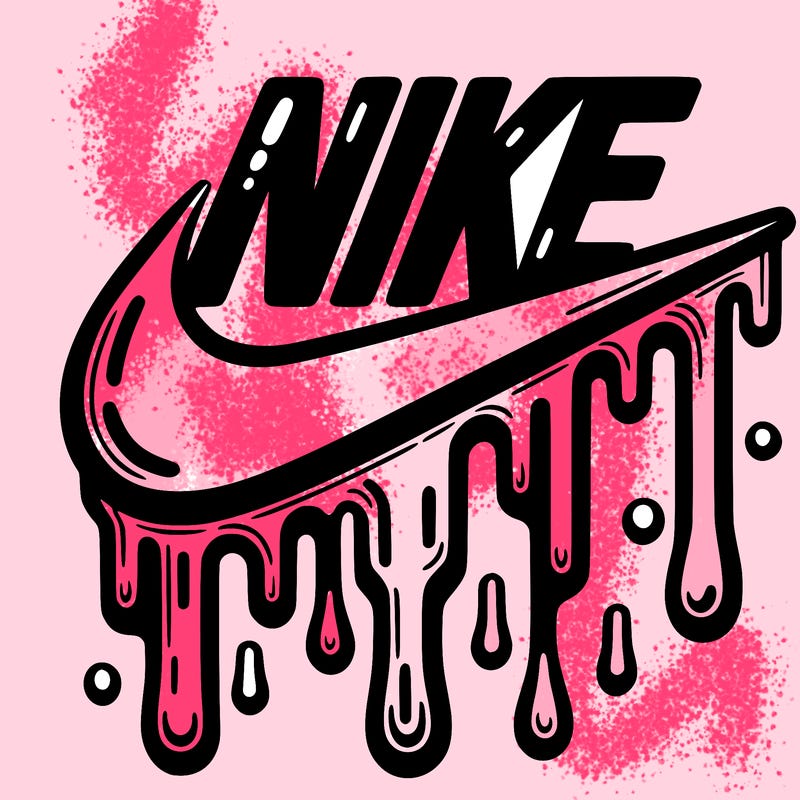 dripping nike logo