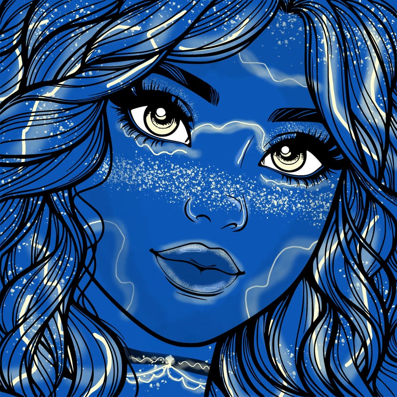 beautiful realistic girl close up to the camera with wavy hair,