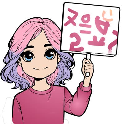 realistic girl holding up a sign