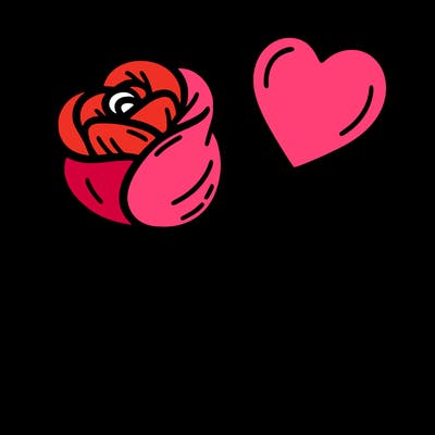rose and heart