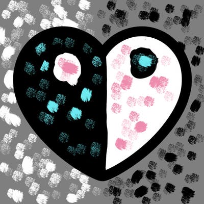 a blank heart