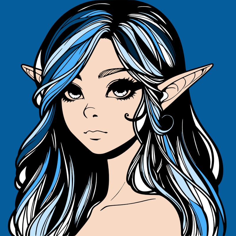 elf girl realistic dark fantasy