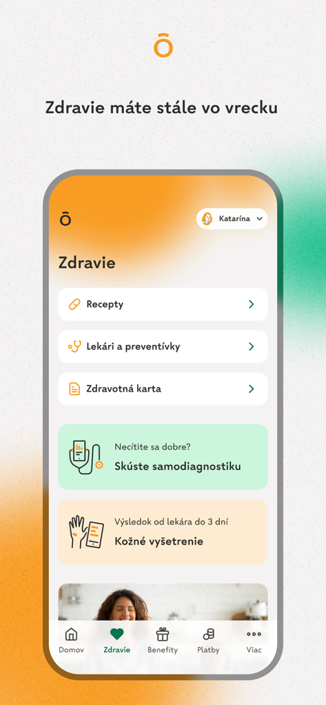 Dôvera - Panel de control de la aplicación móvil de seguro médico Dôvera mostrando historiales médicos y recetas.