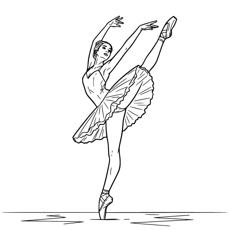 a ballerina in motion.