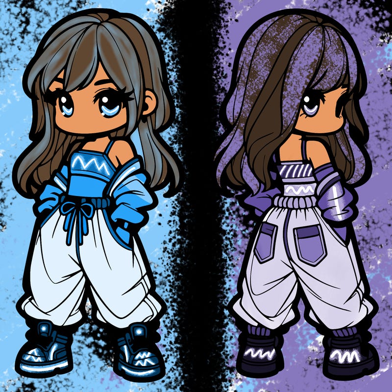 girl in crop top and baggy pants