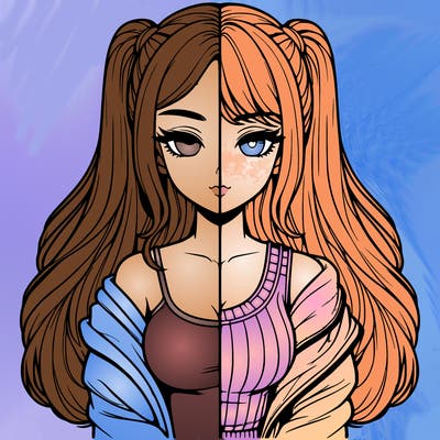 realistic girl split