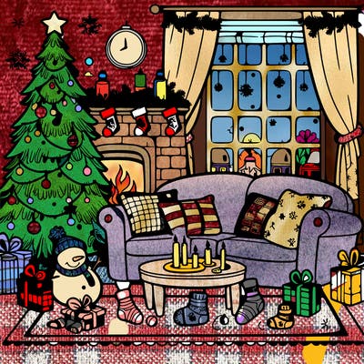 christmas living room