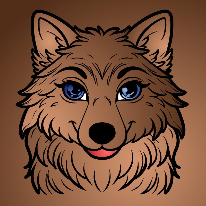 wolf with beautiful eyes