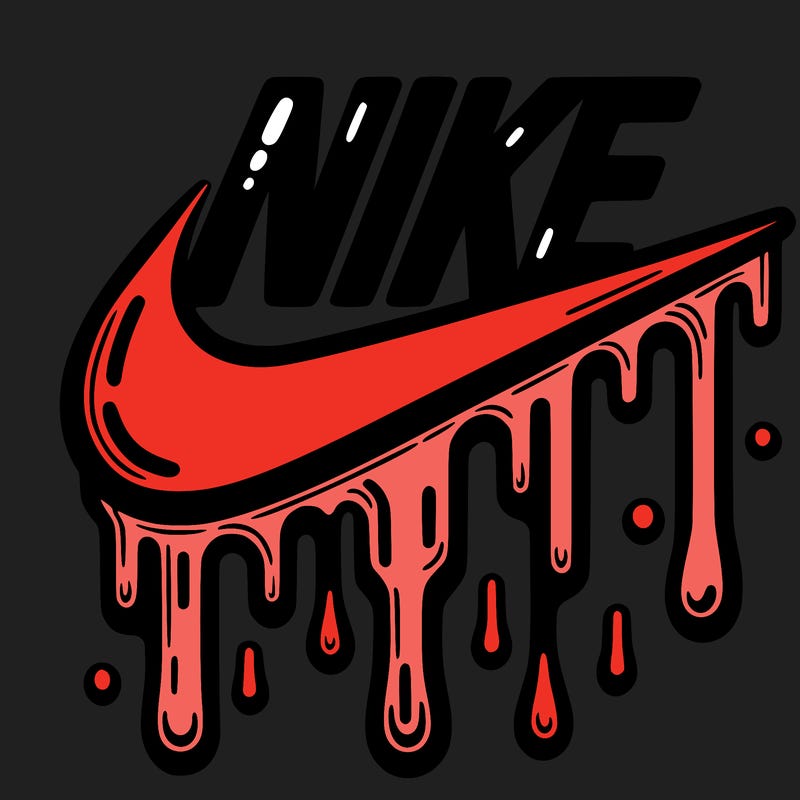 dripping nike logo