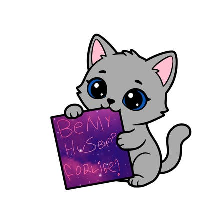 a small cat with a blank sheet of paper in its hand. the cat is sooooooo cute!