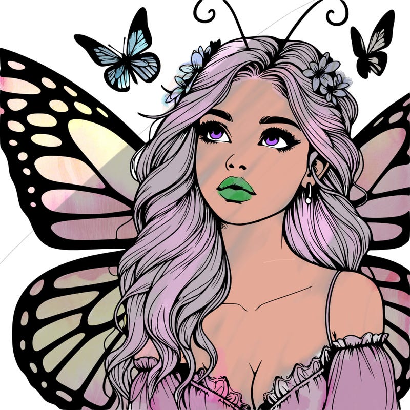 butterfly fairy realistic girl