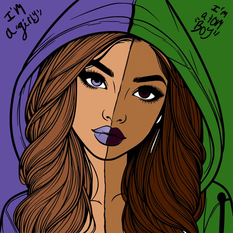 realistic beautiful girl with a hood on