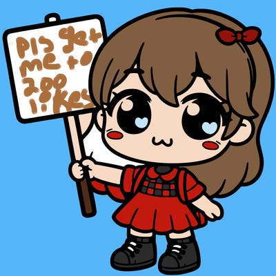 cute girl holding a sighn