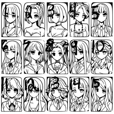 girls that look diffrent anime