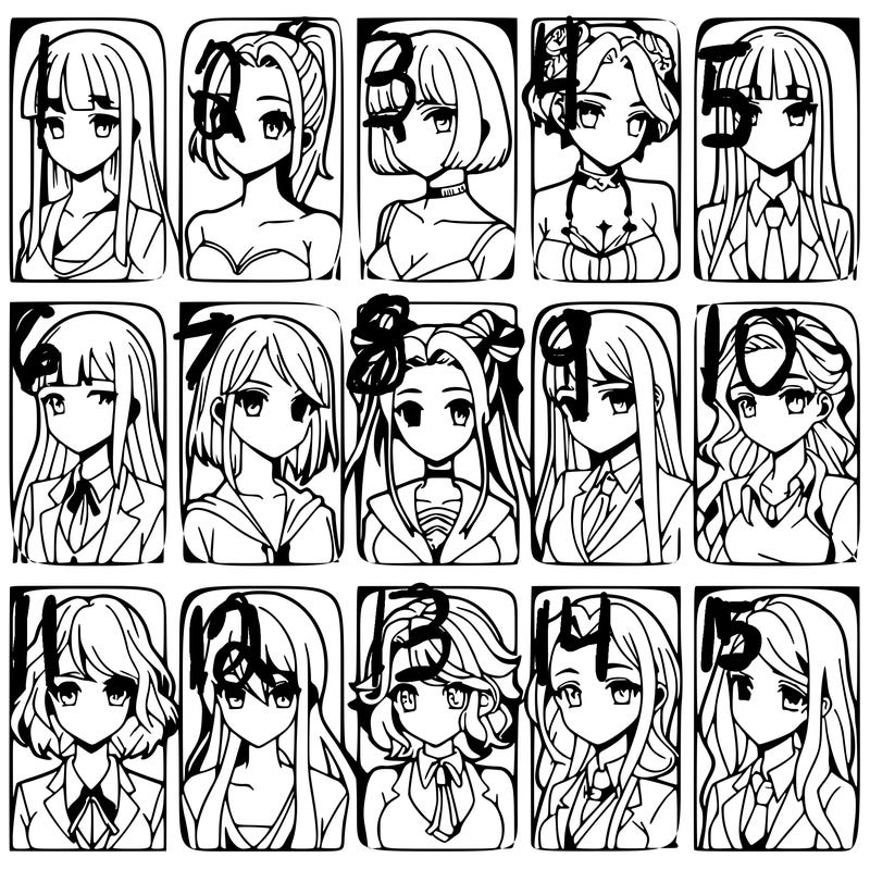 girls that look diffrent anime