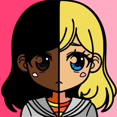 a split of a girl