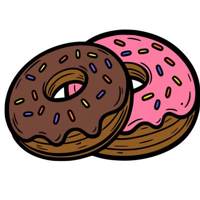 a piece of food doughnuts