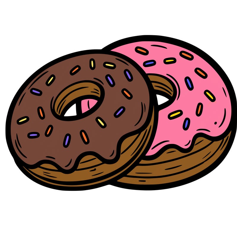 a piece of food doughnuts