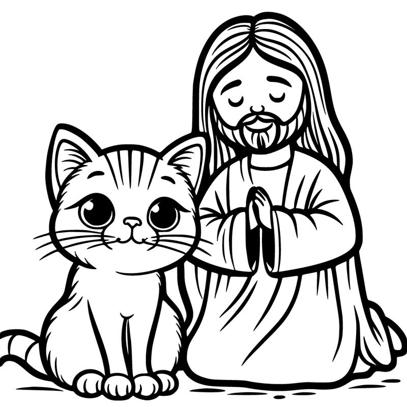 cat and jesus
