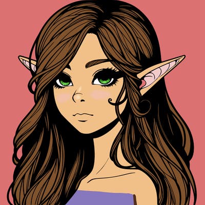 elf girl realistic dark fantasy