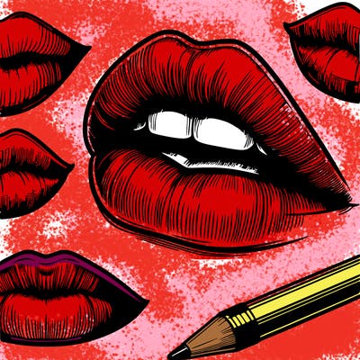 realistic  lips