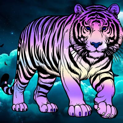 realistic adult tiger