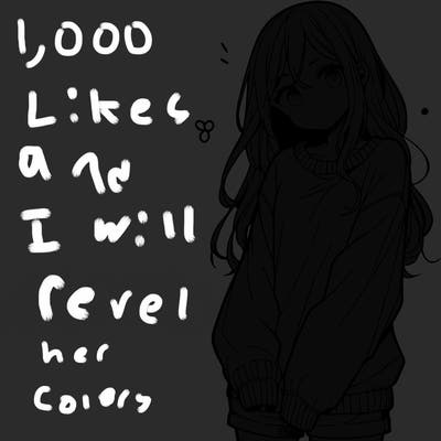 manga teen girl  in a sweater and baggy pants