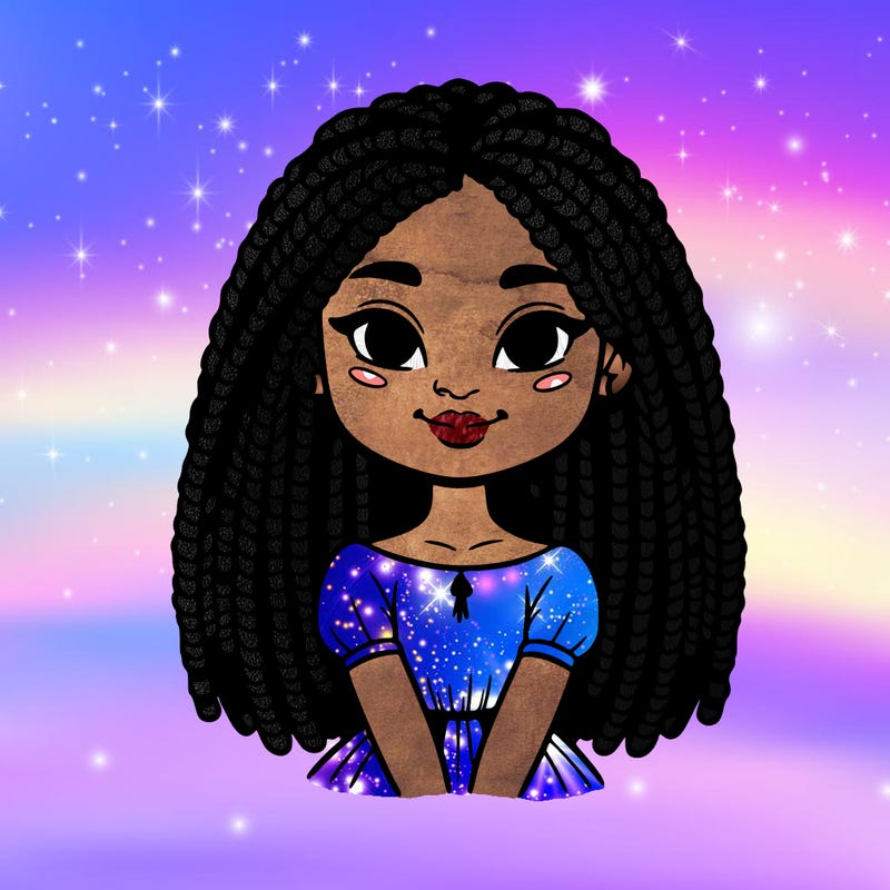 black girl with braids