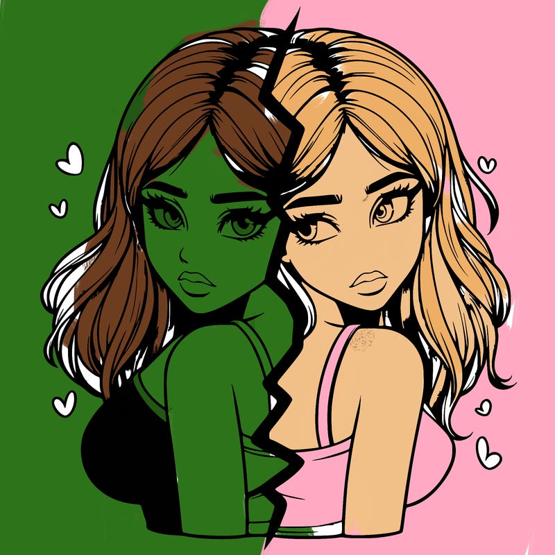 realistic girl split