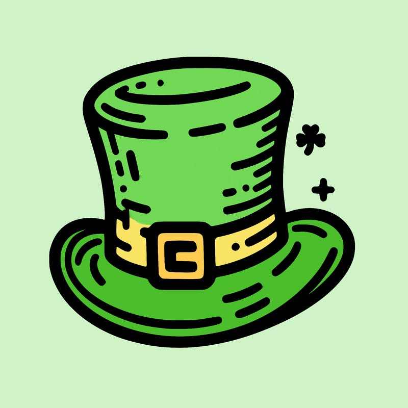 st patrick hat with thin lines