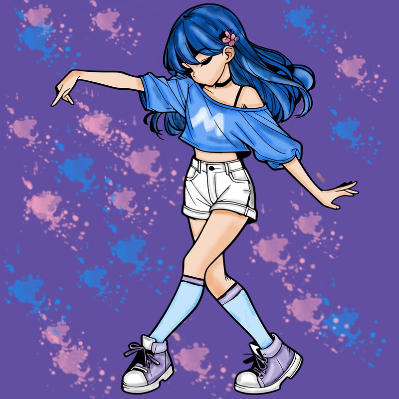 realistic girl danceing