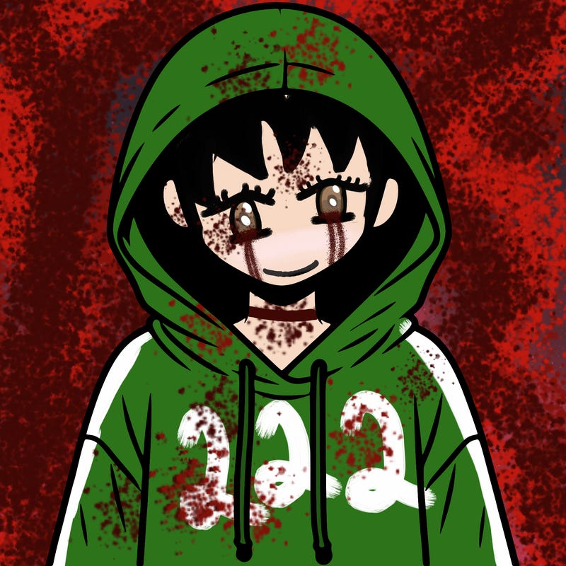 faceless girl in hoodie