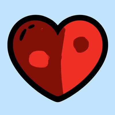 a blank heart