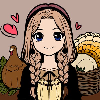 thanksgiving realistic girl