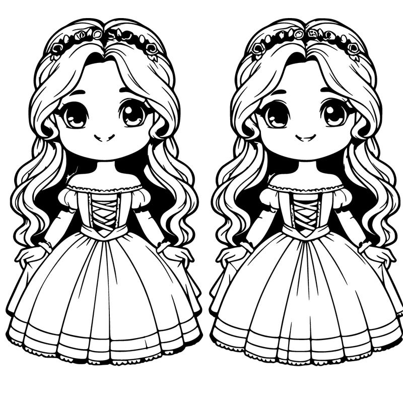 twin realistic princesses