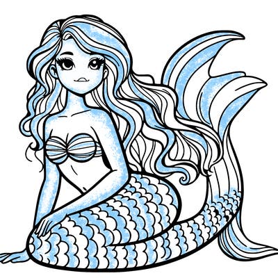 beautiful mermaid woman