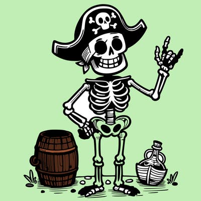 friendly pirat skeleton