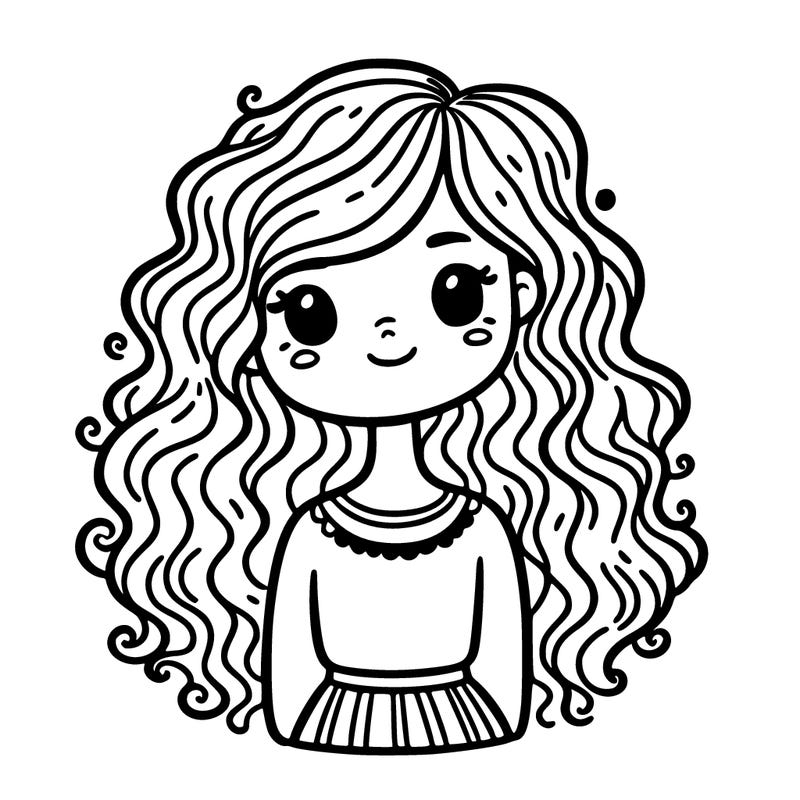 girl with wavy hair