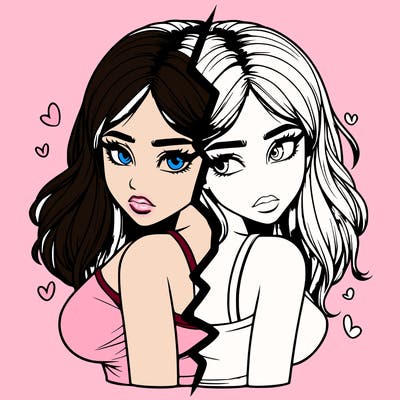 realistic girl split