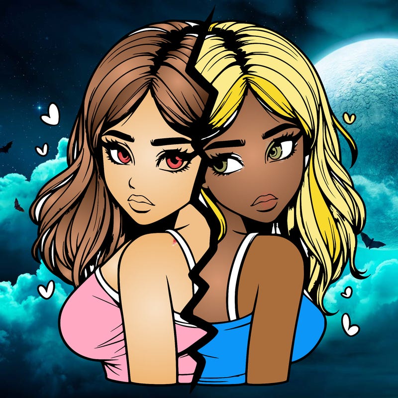 realistic girl split