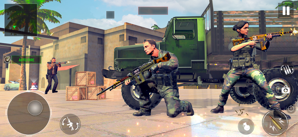 Fire Game Battle Shooting Game - Tactical military squad in a shooting battle from Fire Game Battle Shooting Game